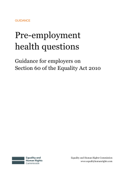 Pre-employment health questions