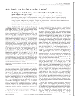 Aging impairs heat loss, but when does it matter?