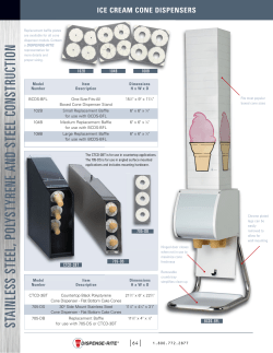 DISPENSE-RITE Product Catalog - Ice Cream Cone Dispensing