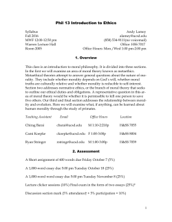 Ethics - UCSD Philosophy