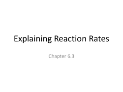 6.3 Explaining Reaction Rates