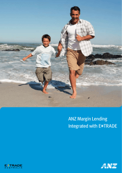 ANZ Margin Lending Integrated with E TRADE