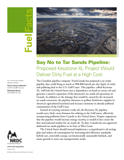 Say No to Tar Sands Pipeline