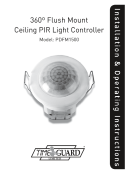 360&ordm; Flush Mount Ceiling PIR Light Controller Ins