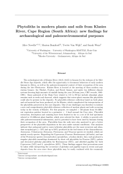 PDF version - 10th International Meeting on Phytolith Research