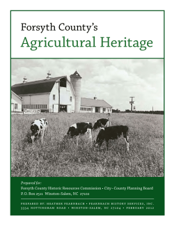 Agricultural Heritage - City of Winston