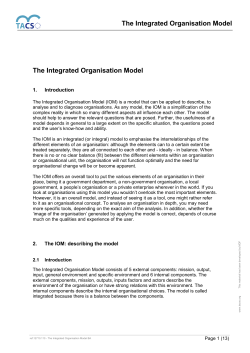 The Integrated Organization Model