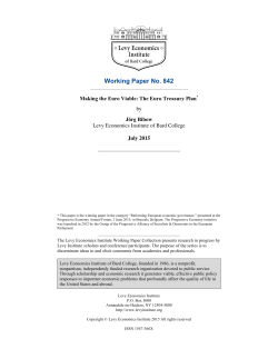 Making the Euro Viable: The Euro Treasury Plan