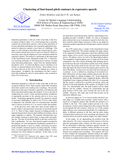 Clustering of foot-based pitch contours in