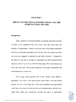 impact of the new economic policy on the agkicultural