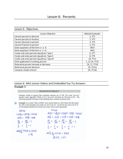 Lesson 6: Percents