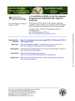 A Crucial Role of RORgt in the Development of Spontaneous