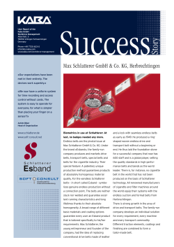 Anwenderbericht der Kaba GmbH - Schlatterer