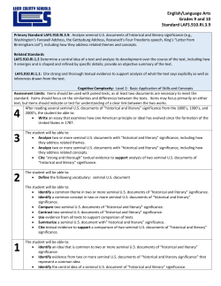 English/Language Arts Grades 9 and 10 Standard LAFS.910.RI.3.9