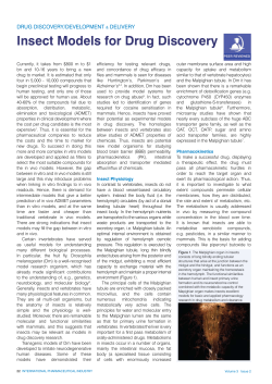 insect Models for Drug Discovery - International Pharmaceutical