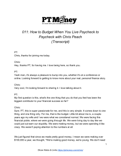 011: How to Budget When You Live Paycheck to Paycheck with