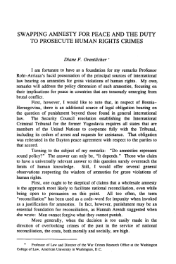 swapping amnesty for peace and the duty to prosecute