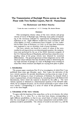 The Transmission of Rayleigh Waves across an Ocean Floor with