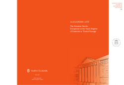 ALEXANDER LOTT The Estonian Straits: Exceptions to the Strait