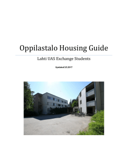 Oppilastalo Housing Guide