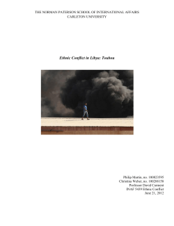 Ethnic Conflict in Libya: Toubou