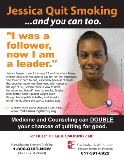 Jessica Quit Smoking - Cambridge Health Alliance