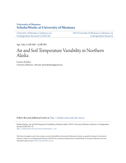 Air and Soil Temperature Variability in Northern Alaska