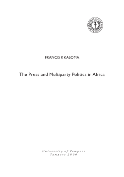 The Press and Multiparty Politics in Africa