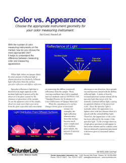 Color versus Appearance