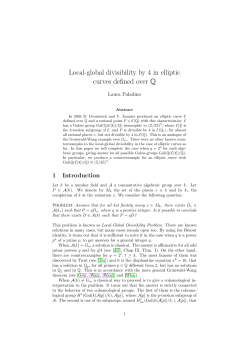 Local-global divisibility by 4 in elliptic curves defined over Q
