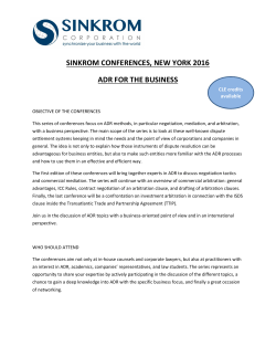 sinkrom conferences, new york 2016 adr for the business