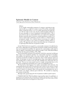 Epistemic Modals in Context