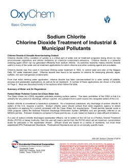 Chlorine Dioxide for Treatment of Industrial and Municipal Pollutants