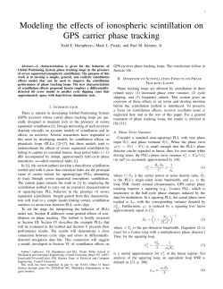 Modeling the effects of ionospheric scintillation on GPS carrier