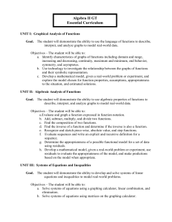 Mathematics Essential Curriculum - Algebra II - G/T