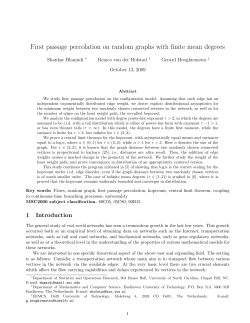 First passage percolation on random graphs with finite mean degrees