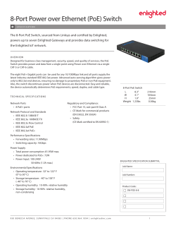 8-Port Power over Ethernet (PoE) Switch