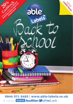 Please click here for the Link to the Able Labels Catalogue for BWI
