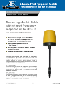 Measuring electric fields with shaped frequency response up to 50