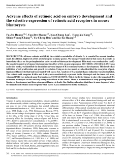 Adverse effects of retinoic acid on embryo development and the