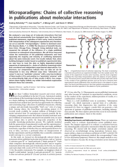Microparadigms: Chains of collective reasoning in publications