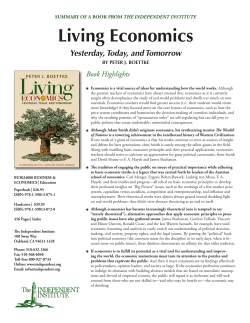 Living Economics - Independent Institute
