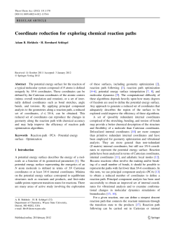 Coordinate reduction for exploring chemical reaction paths