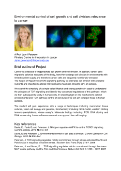 Environmental control of cell growth and cell division: relevance to