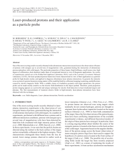 Laser-produced protons and their application as a particle probe