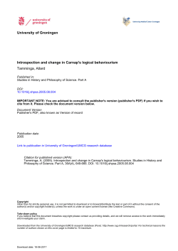 Introspection and change in Carnap`s logical behaviourism