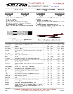 Product Sheet - Felling Trailers