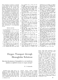 Oxygen Transport through