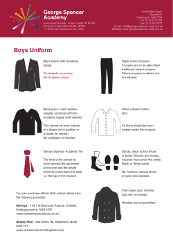 Boys Uniform - George Spencer Academy