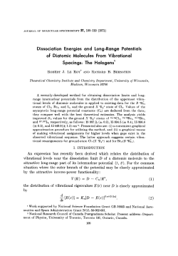 Dissociation Energies and Long-Range Potentials of